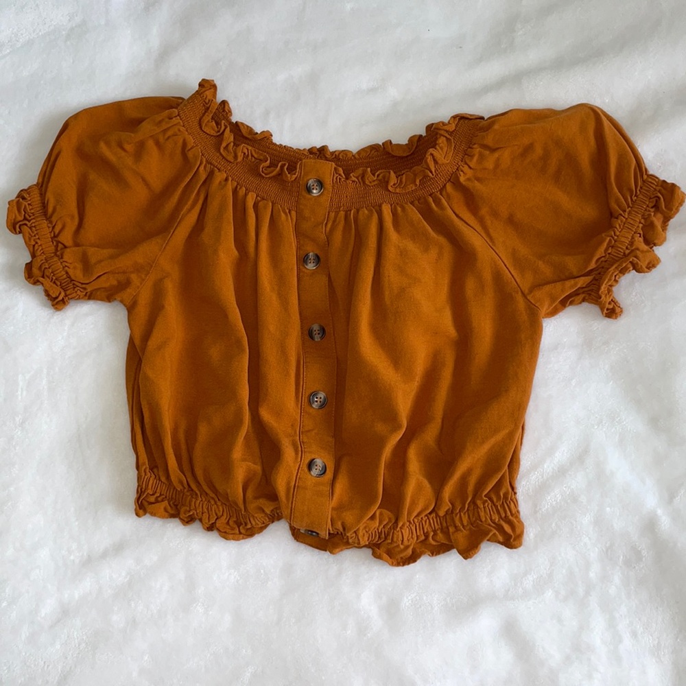 H&M cropped ruffled blouse !! *from italy*